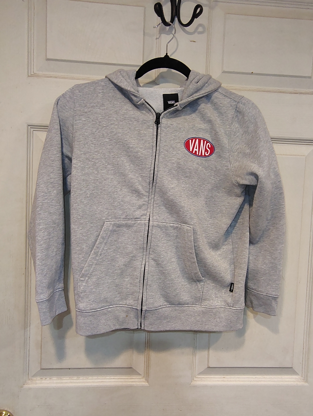 Vans Boys Grey Zip Up Hoodie Size S
